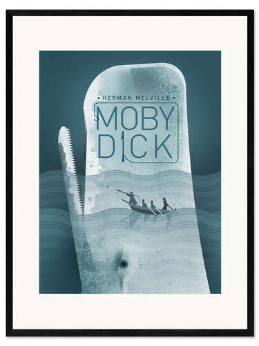 Gerahmter Kunstdruck Moby Dick