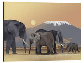 Magnettafel Am Fuße des Kilimanjaro