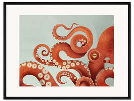 Gerahmter Kunstdruck Oktopus