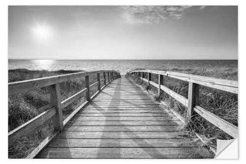 Naklejka na ścianę Wooden Path to the Beach