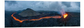 Foam board print Volcano Eruption at Litli Hrutur, Iceland