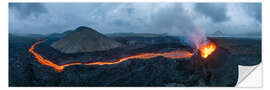 Vinilo para la pared Volcano Eruption at Litli Hrutur, Iceland