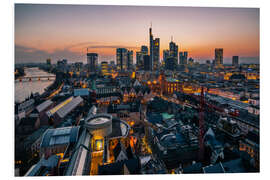 Foam board print View Over the Römer and the Skyline in Frankfurt am Main