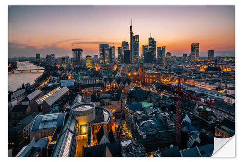 Wall sticker View Over the Römer and the Skyline in Frankfurt am Main