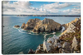 Leinwandbild Felsküste beim Pointe de Dinan, Bretagne