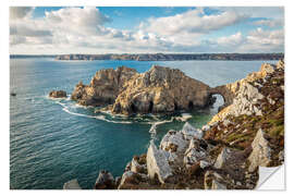 Wandsticker Felsküste beim Pointe de Dinan, Bretagne