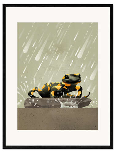 Framed art print Fire Salamander