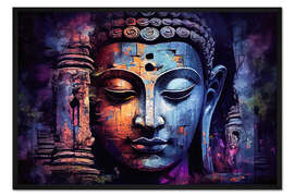 Gerahmter Kunstdruck Buddah-Tempel
