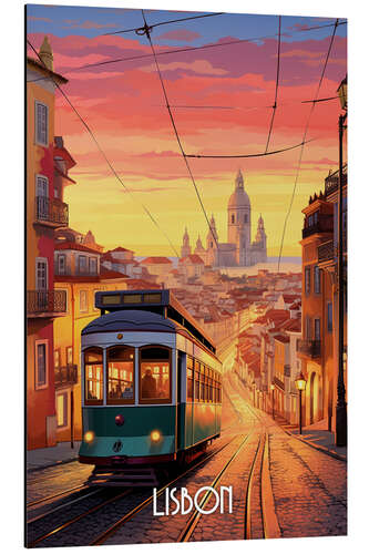 Aluminium print Lisbon Travel Art