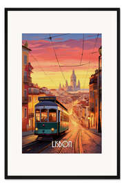 Gerahmter Kunstdruck Reiseplakat Lissabon