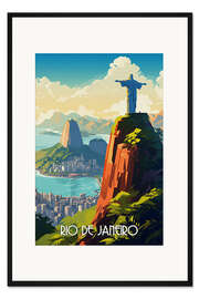 Gerahmter Kunstdruck Reiseplakat Rio de Janeiro I