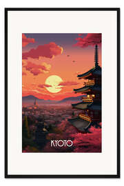 Gerahmter Kunstdruck Reiseplakat Kyoto I