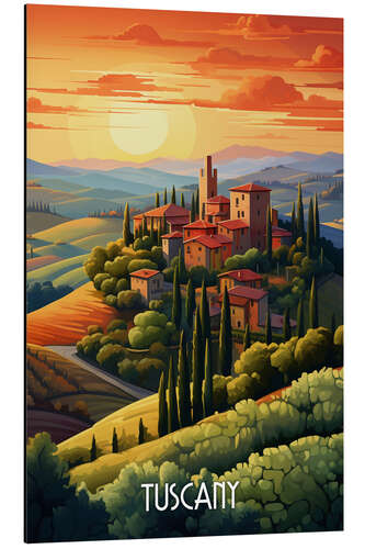 Tableau en aluminium Tuscany Travel Art