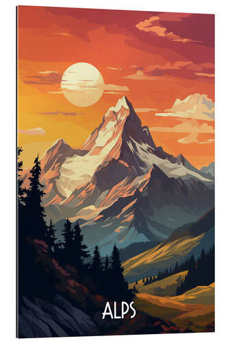 Galleritryk Alps Travel Art