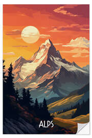 Wall sticker Alps Travel Art