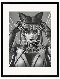 Impression artistique encadrée Wanna Play Video Games?
