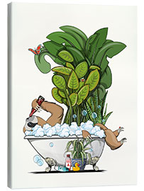 Tableau sur toile Sloth Relaxing in Bathtub