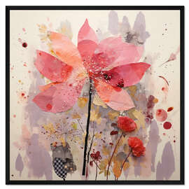 Gerahmter Kunstdruck Abstrakte Blumen II