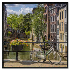 Gerahmter Kunstdruck Oudegracht in Utrecht