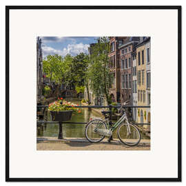 Impresión de arte enmarcada Oudegracht in Utrecht