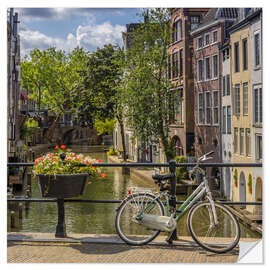 Selvklebende plakat Oudegracht in Utrecht