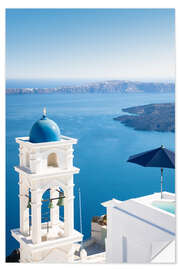 Naklejka na ścianę Sea View of Oia in Santorini, Cyclades, Greece