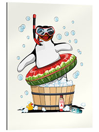 Gallery print Penguin in Bubble Bath