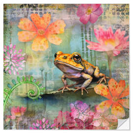 Vinilo para la pared Frogs Mystic Pond