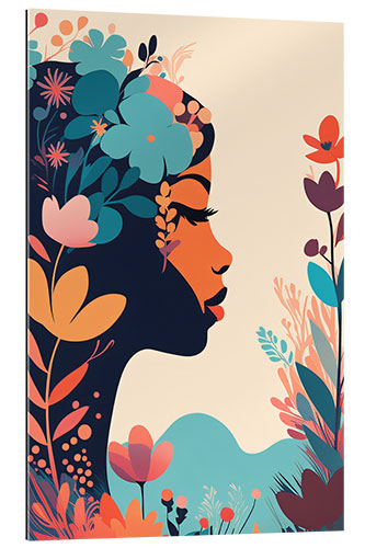 Gallery print Woman Portrait in Flowers