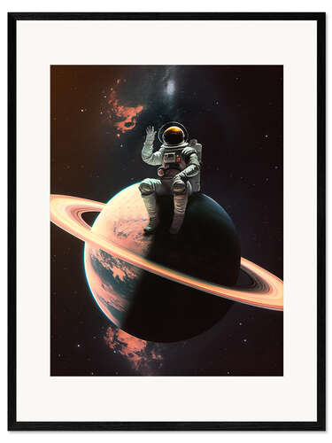 Framed art print Space Safe