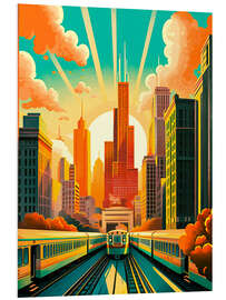 Foam board print Chicago Travel Art