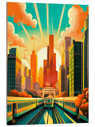Cuadro de plexi-alu Chicago Travel Art