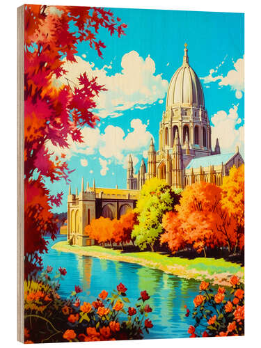 Puutaulu Oxford Travel Art
