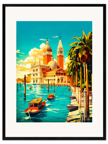 Impresión de arte enmarcada Venice Travel Art I