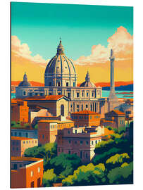 Magnettafel Reiseplakat Rom