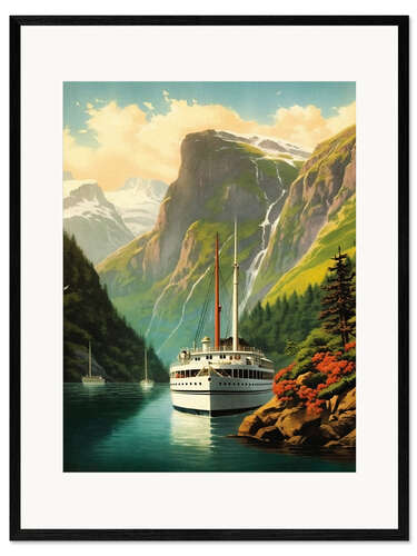 Inramat konsttryck Norwegian Adventure