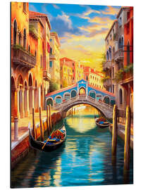 Aluminium print Venice Travel Art II