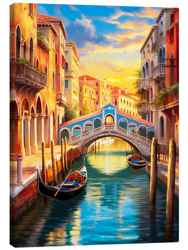 Leinwandbild Reiseplakat Venedig II