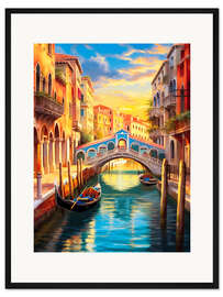 Gerahmter Kunstdruck Reiseplakat Venedig II
