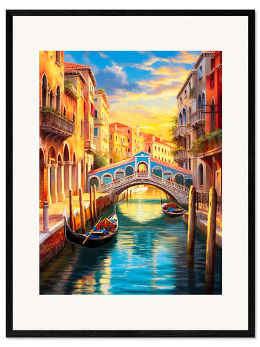 Impresión de arte enmarcada Venice Travel Art II