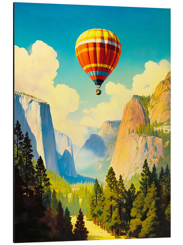 Aluminium print Yosemite National Park Travel Art