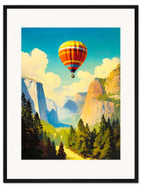 Gerahmter Kunstdruck Reiseplakat Yosemite Nationalpark