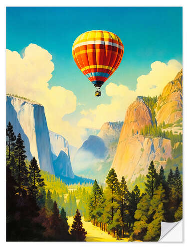 Sticker mural Yosemite National Park Travel Art