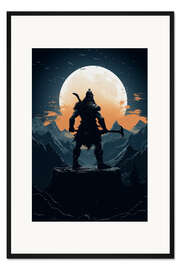 Gerahmter Kunstdruck Wikinger Silhouette II