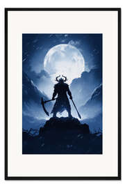 Gerahmter Kunstdruck Wikinger Silhouette III