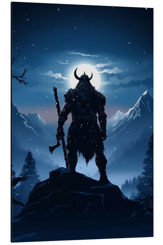 Aluminiumsbilde Viking Silhouette I