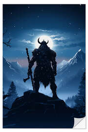 Selvklebende plakat Viking Silhouette I