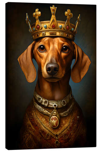 Canvastavla Dachshund King