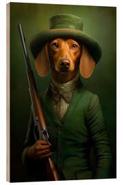 Wood print Gundog