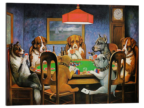 Aluminiumsbilde A Friend in Need (Dogs Playing Poker), 1903